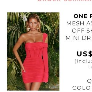 Oh Polly Mini Dress Sheer Hot Pink